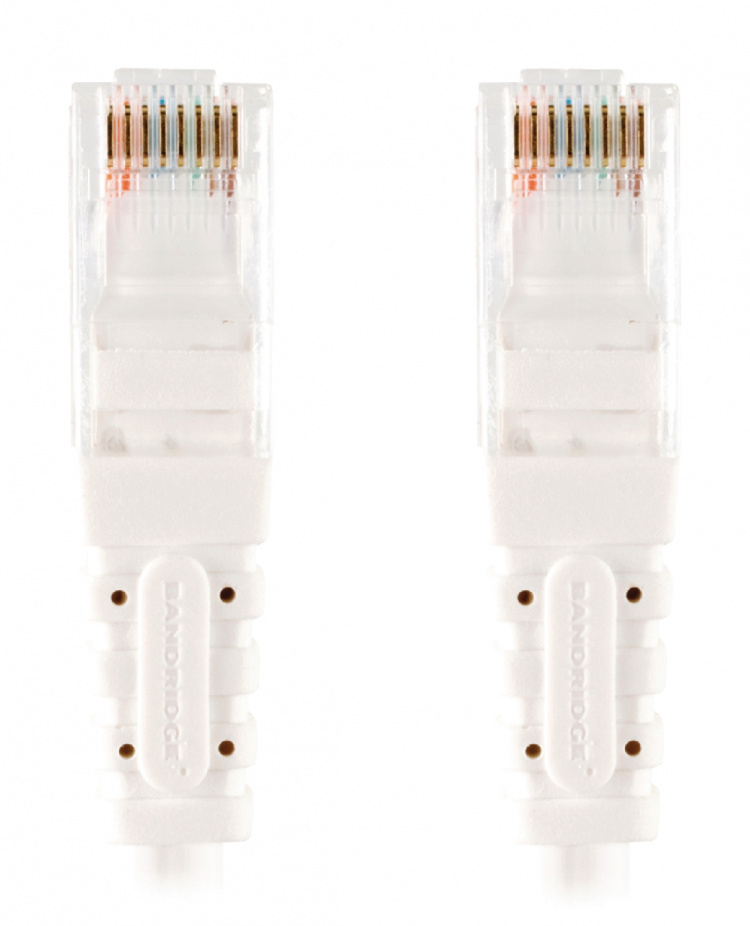 Bandridge CAT5e UTP Nettverkskabelen RJ45 (8P8C) Han - RJ45 (8P8C) Han 7.50 m Hvit