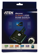ATEN CS22U KVM-bryter med 2 porter, svart ATEN CS22U KVM-bryter med 2 porter, svart