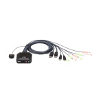 ATEN CS22DP 2-port KVM-bryter Svart
