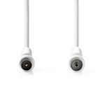 Nedis Coax Cable | IEC (Coax) Han | IEC (Coax) Hun | Nikkel belagt | 100 dB | 75 Ohm | Dobbelt skjermet | 2.00 m | Rund | PVC | Hvit | Boks