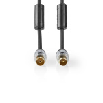 Nedis Coax Cable | IEC (Coax) Han | IEC (Coax) Hun | Gull belagt | 75 Ohm | Dobbelt skjermet | 10.0 m | Rund | PVC | Antrasitt | Muslingskjell