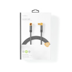 Nedis Coax Cable | IEC (Coax) Han | IEC (Coax) Hun | Gull belagt | 75 Ohm | Quad skjermet | 5.00 m | Rund | Bomull | Grå / Gun Metal Grå | Deksel Vindusboks