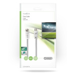 Nedis Satellite & Antennekabel | F Han | IEC (Coax) Han | Nikkel belagt | 30 dB | 75 Ohm | Dobbelt skjermet | 5.00 m | Rund | PVC | Hvit | Konvolutt