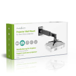 Nedis projektor Mount | Fullbevegelig | 15 kg | Roterbar | Tiltbar | Stål | Sort