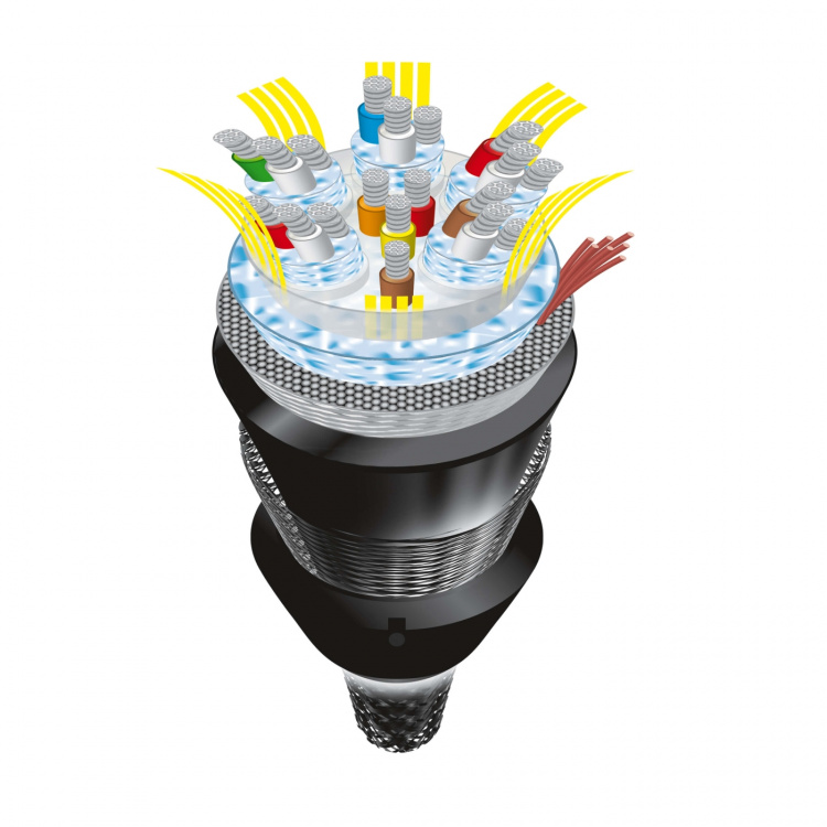 Hama TY HDMI Kabel 1 m Klasse 5 Gull Hama TY HDMI Kabel 1 m Klasse 5 Gull