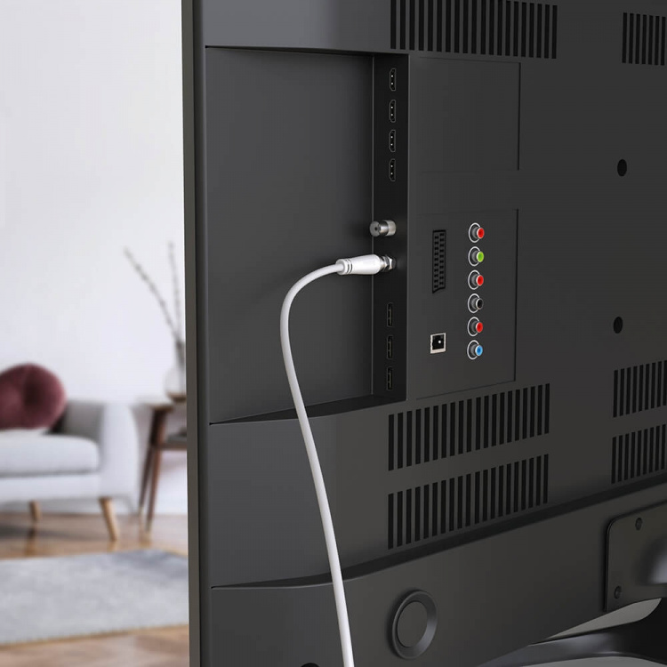 Hama Antennekabel SAT 90dB F-F Hvit 1,5m