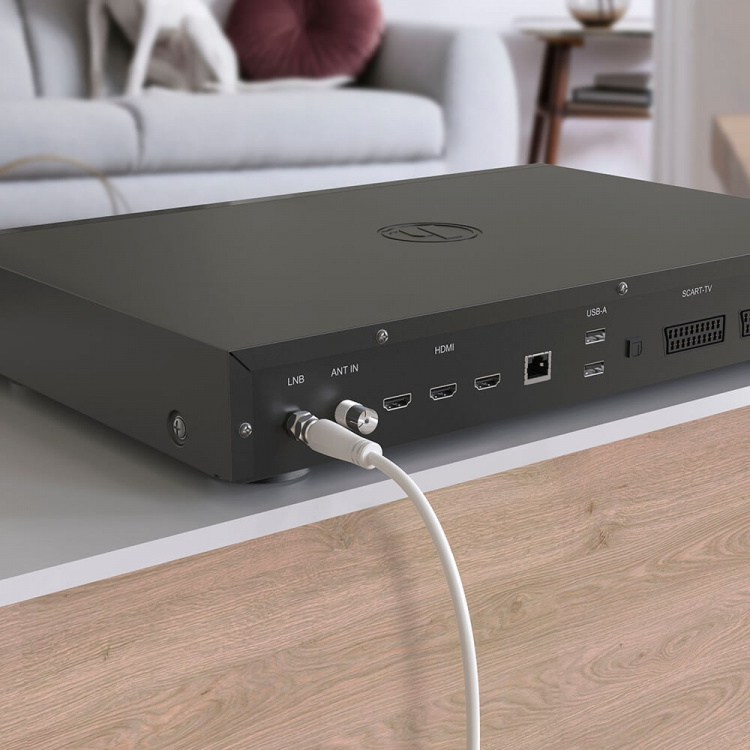 Hama Antennekabel SAT 90dB F-F Hvit 1,5m