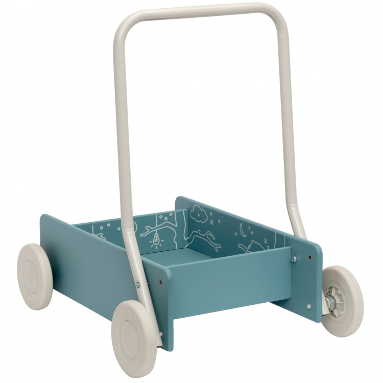 Micki Lær å gå-barnevogn, blå