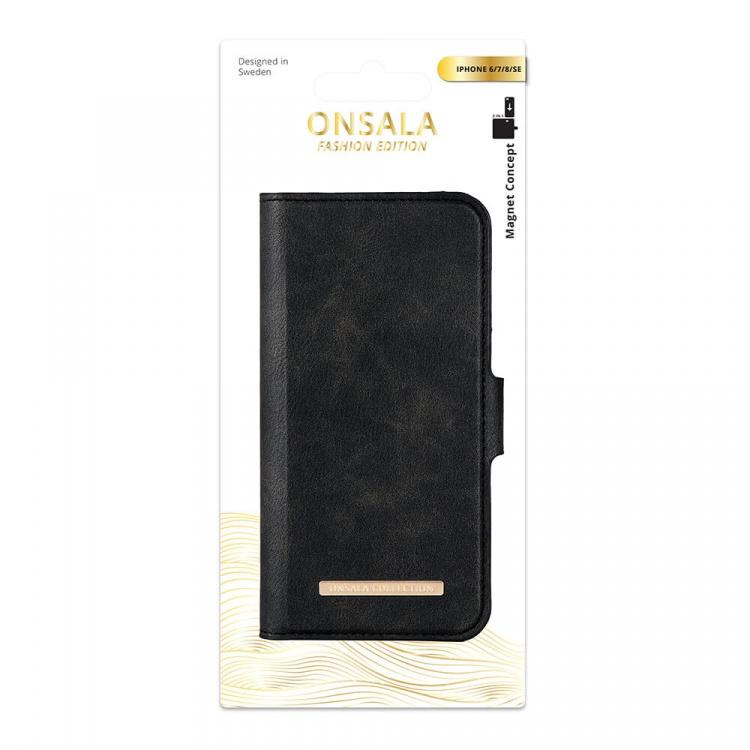 Onsala COLLECTION Lommebokveske Midnight Black iPhone 6/7/8/SE