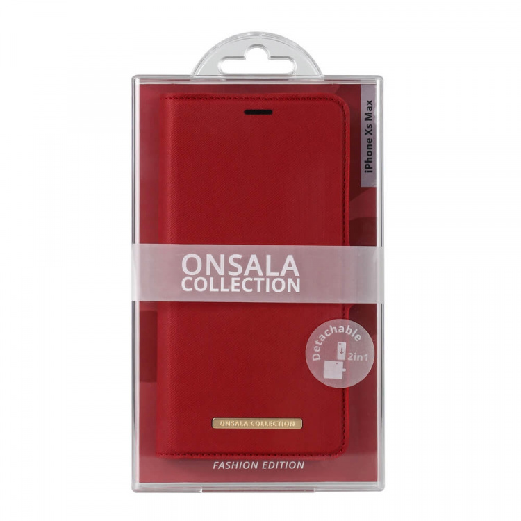 Onsala COLLECTION Lommebokveske Saffiano Red iPhoneXs Max Onsala COLLECTION Lommebokveske Saffiano Red iPhoneXs Max