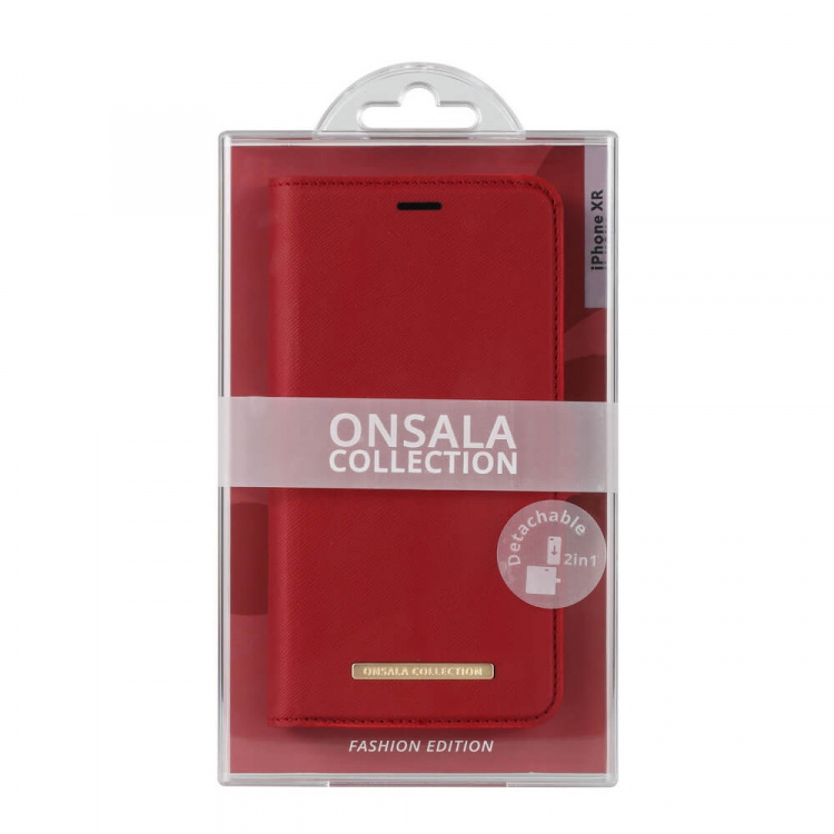 Onsala COLLECTION Lommebokveske Saffiano Red iPhoneXR Onsala COLLECTION Lommebokveske Saffiano Red iPhoneXR