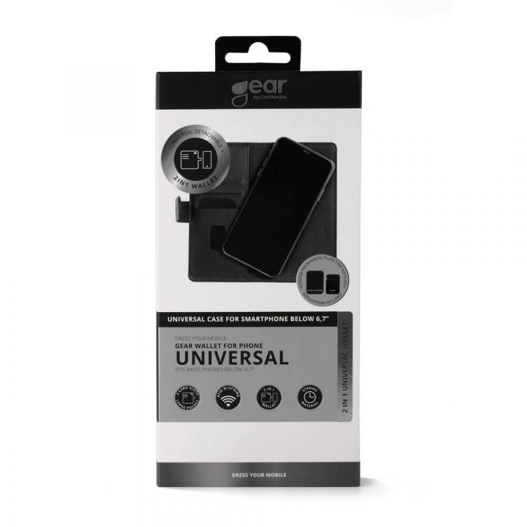 Gear Lommebokdeksel Klister/Magnet Svart - Universal