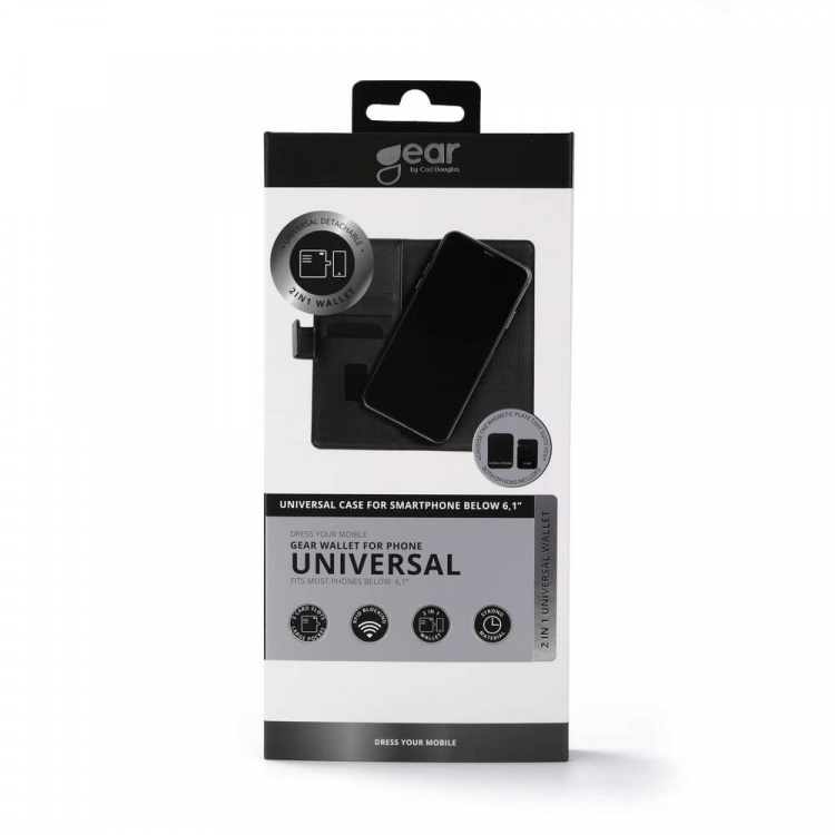 Gear Lommebokdeksel Klister/Magnet Svart - Universal