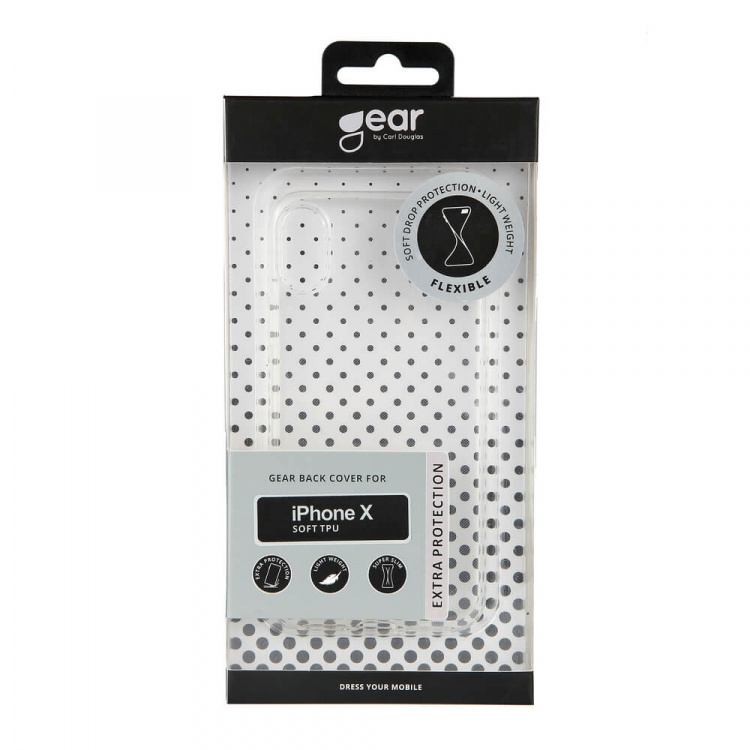 Gear Mobildeksel TPU Transparent - iPhone X/XS Gear Mobildeksel TPU Transparent - iPhone X/XS