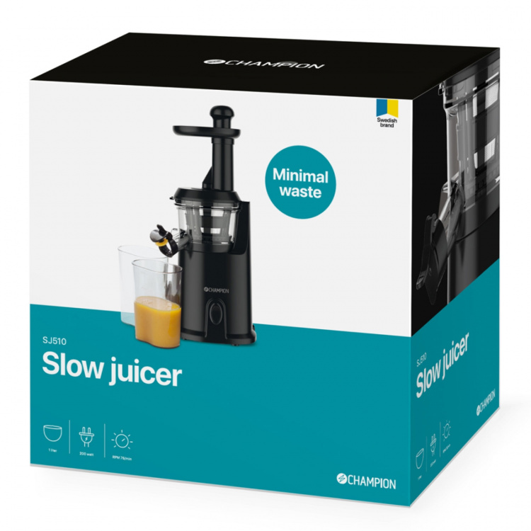 Champion Slowjuicer 1L 200W SJ510 Svart Champion Slowjuicer 1L 200W SJ510 Svart