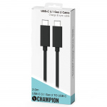 Champion USB-C-kabel 2 m 100 W svart