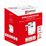 SKROSS World Adapter PRO Light (1xUSB-C & 1xUSB-A)