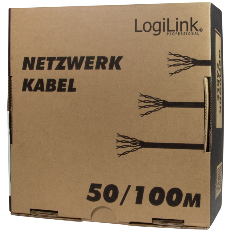 LogiLink Nettverkskabel Installasjon CAT6 U/UTP 100m LogiLink Nettverkskabel Installasjon CAT6 U/UTP 100m