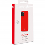 Celly Cromo Mykt gummideksel iPhone 14 Rød