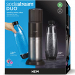 Sodastream Carbonator DUO Black inkl. 1x glassflaske og 1x plastflaske