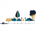 LightsOn Pine 10m lyskrans hvit glitrende kjegler