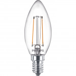 Philips 2-pakning LED E14 Crown 2W (25W) Clear 250lm Philips 2-pakning LED E14 Crown 2W (25W) Clear 250lm
