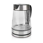 Nedis SmartLife Vannkoker | Wi-Fi | 1.7 l | Glass | 40,60,70,80,90,100 °C | Temperaturindikator | Roterbar 360 grader | Skjult varmeelement | Strix® kontroll | Koketørr beskyttelse | Android™ / IOS
