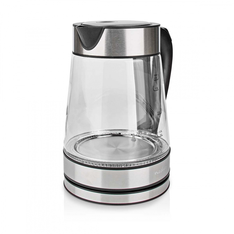 Nedis SmartLife Vannkoker | Wi-Fi | 1.7 l | Glass | 40,60,70,80,90,100 °C | Temperaturindikator | Roterbar 360 grader | Skjult varmeelement | Strix® kontroll | Koketørr beskyttelse | Android™ / IOS