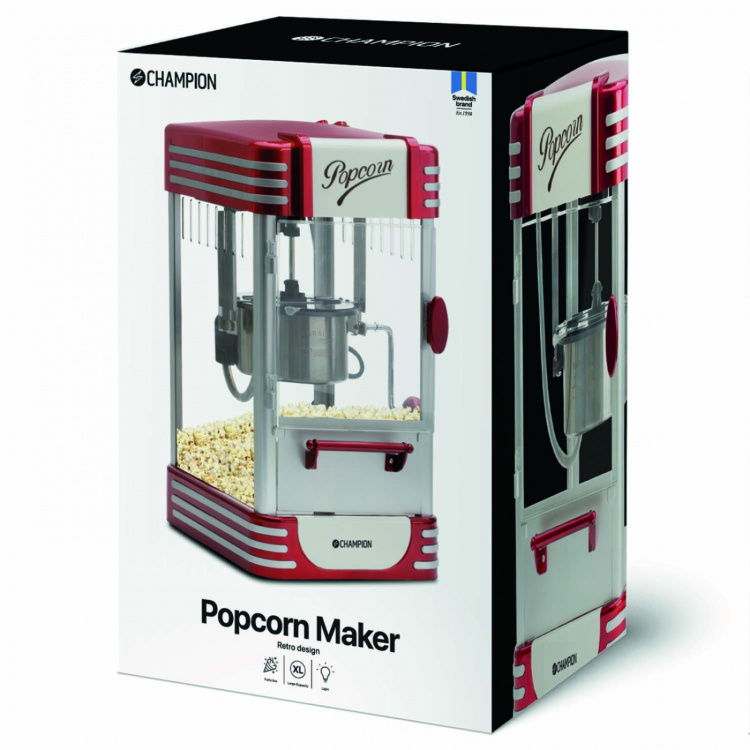 Champion Popcornmaskin Retro XL PCM406 Rød Metallic