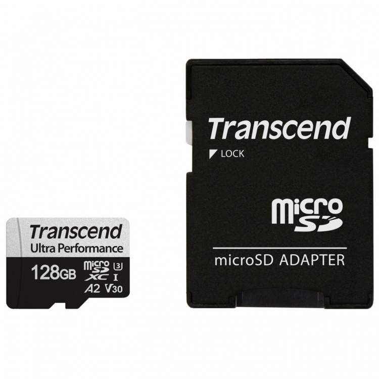 Transcend microSDXC 340S 128 GB U3 A2 V30 (R160/W125)