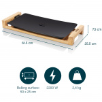 Princess Table Chef Pure Black Bambus Bordgrill 50X25