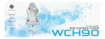 DELTACO GAMING RGB Gaming-stol, hvit DELTACO GAMING RGB Gaming-stol, hvit