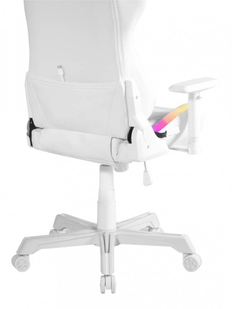 DELTACO GAMING RGB Gaming-stol, hvit DELTACO GAMING RGB Gaming-stol, hvit