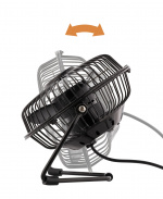 deltaco_gaming USB-skrivebordsvifte med klokke, svart