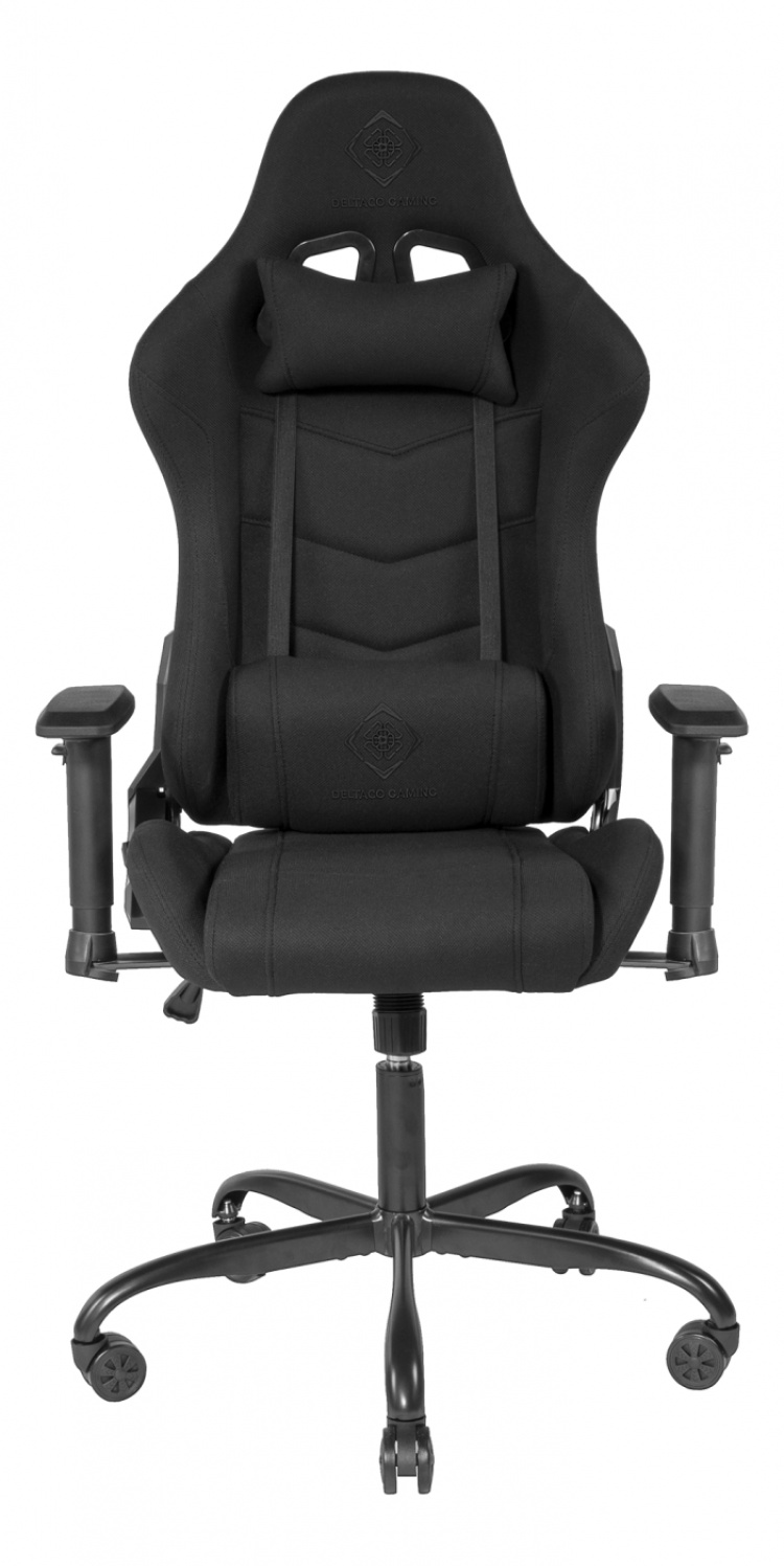 deltaco_gaming DC220 Gamingstol med mykt lerret, ergonomisk, 5-punkts akselavstand