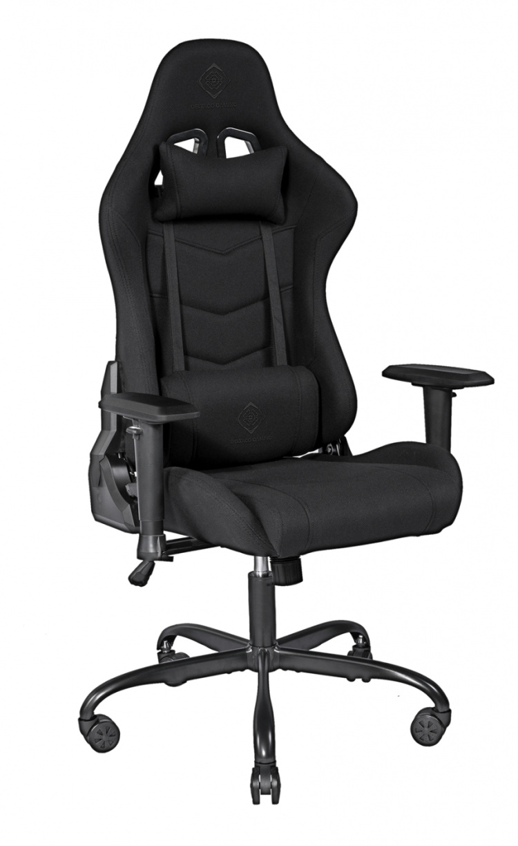 deltaco_gaming DC220 Gamingstol med mykt lerret, ergonomisk, 5-punkts akselavstand