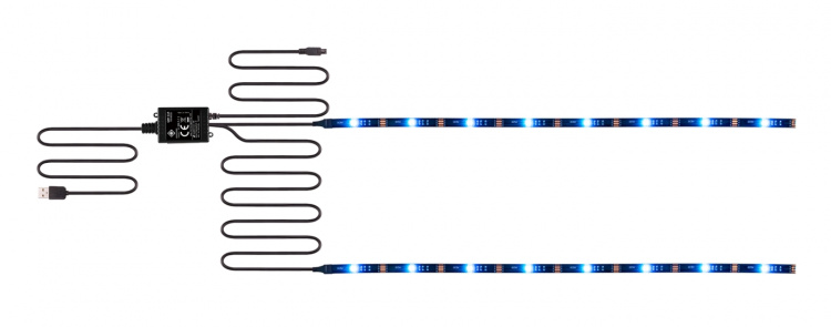 deltaco_gaming LED-stripe 2x50cm 4 moduser 12 farger 16xRGB fjernkontroll deltaco_gaming LED-stripe 2x50cm 4 moduser 12 farger 16xRGB fjernkontroll