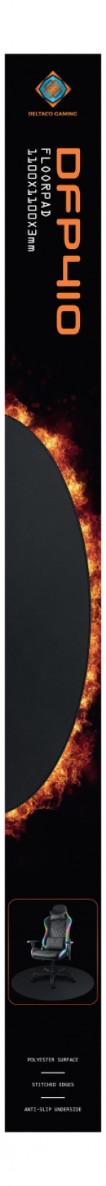 deltaco_gaming DFP410 Floorpad, 1100x1100x3mm, svart