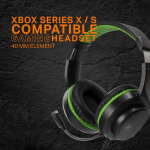 DELTACO GAMING Headset for XBOX Series X / S, 2m cable, 40mm element, black