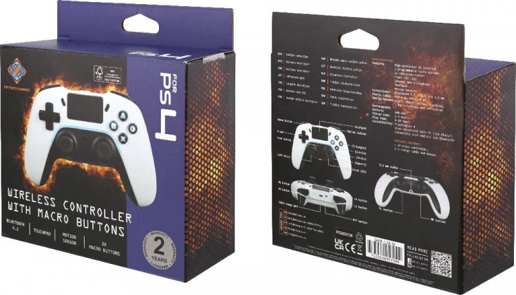 PS4/PC/Android/iOS-kontroller, hvit