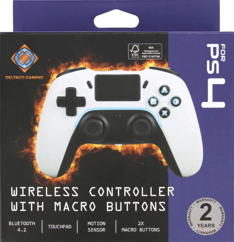 PS4/PC/Android/iOS-kontroller, hvit