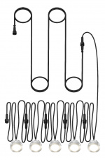 DELTACO Smart H decklight extens kit 5 lys varmt hvitt lys RGB