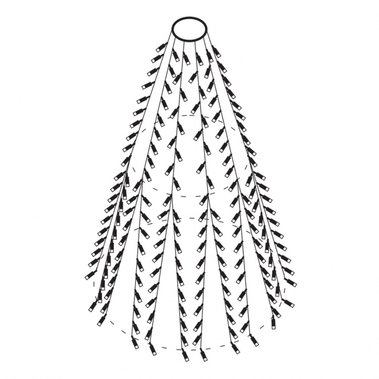 DELTACO SMART HOME WiFi Tree light, 270L, 10 strenger, 30m