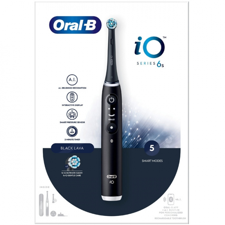 Oral B Elektrisk tannbørste iO6S Black Lava Oral B Elektrisk tannbørste iO6S Black Lava