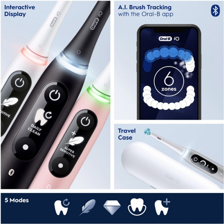 Oral B Elektrisk tannbørste iO6S Black Lava Oral B Elektrisk tannbørste iO6S Black Lava
