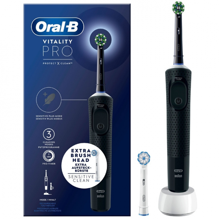 Oral B Elektrisk tannbørste Vitality Pro Black Extra Refill Oral B Elektrisk tannbørste Vitality Pro Black Extra Refill