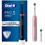 Oral B Elektrisk tannbørste Pro3 Duo 3900N Black CA + Pink CA Oral B Elektrisk tannbørste Pro3 Duo 3900N Black CA + Pink CA