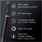 Oral B Elektrisk tannbørste Pro3 Duo 3900N Black CA + Pink CA Oral B Elektrisk tannbørste Pro3 Duo 3900N Black CA + Pink CA