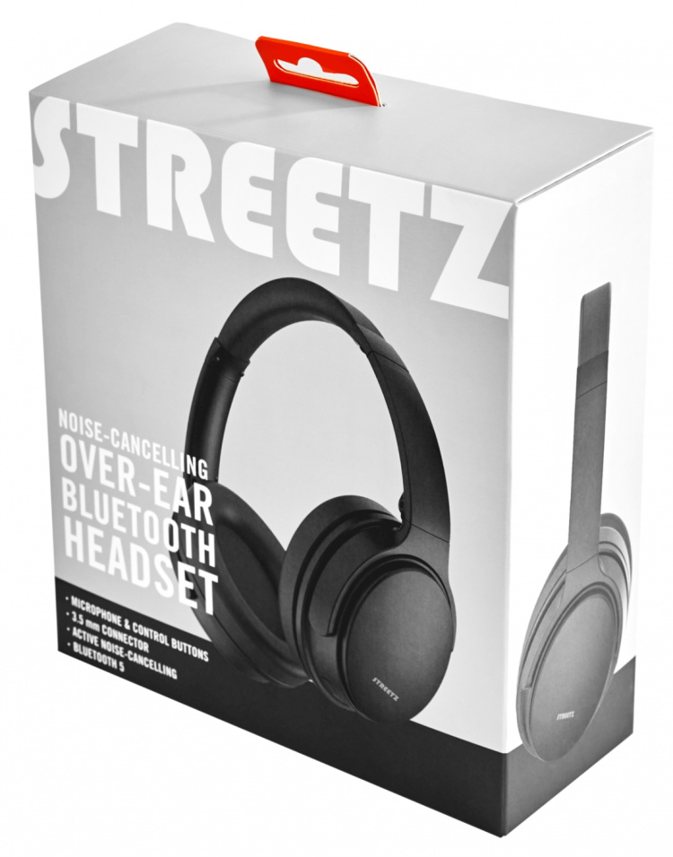 Streetz BT500 BT støyreduserende hodetelefoner med mikrofon. svart Streetz BT500 BT støyreduserende hodetelefoner med mikrofon. svart