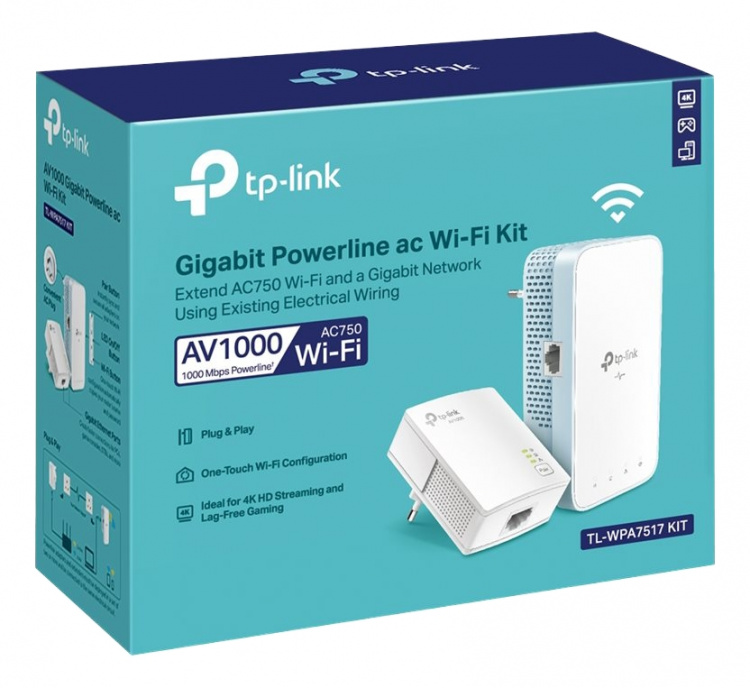 tplink TLWPA7517 KIT V1 WiFi Kit powerline-adapter GigE HomePlug